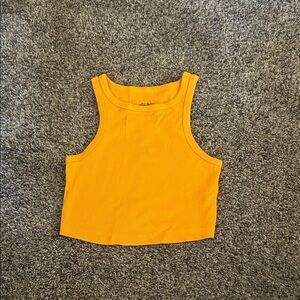 wild fable Ribbed Crop Tank Top in Mustard